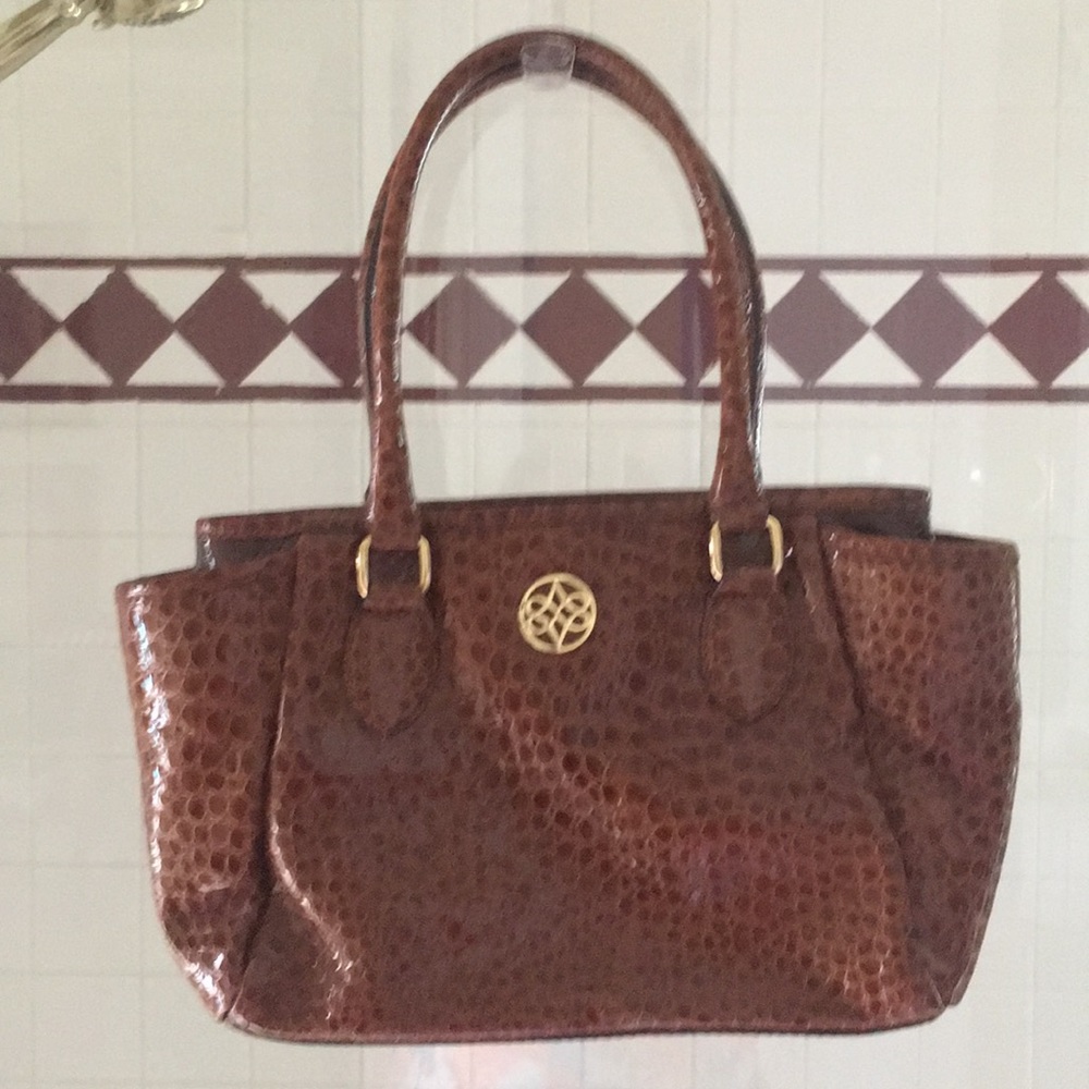 Patent leather croc embossed Antonio Melina purse